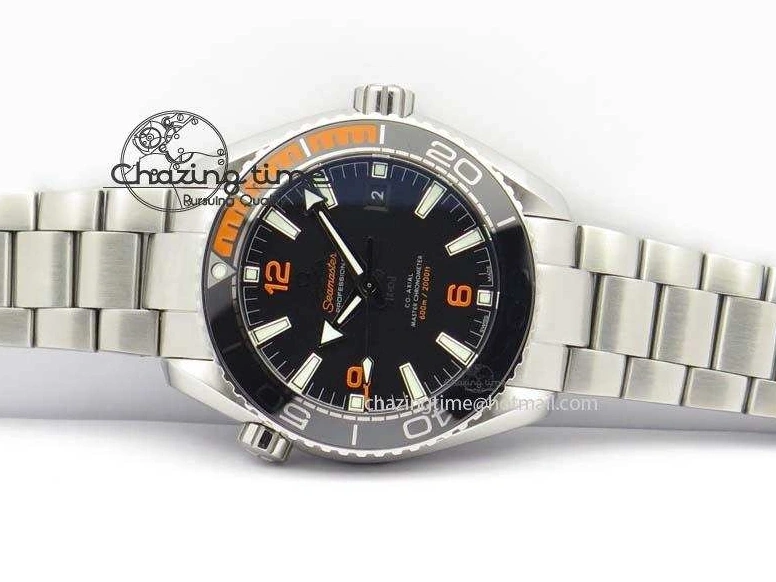 0309 Trendy 2016 Planet Ocean 43.5mm SS V6F Best Edition Black Dial On SS Bracelet A 8210